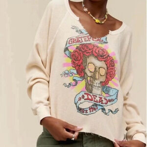 NWOT Daydreamer Grateful Dead Love Will See You Through LS Waffle Thermal Size S